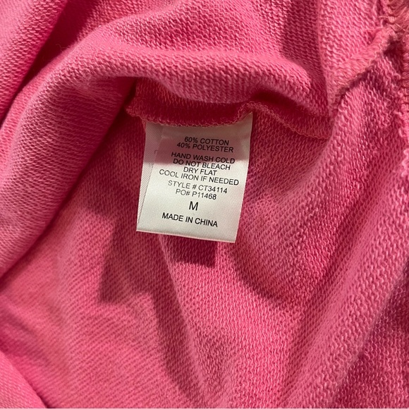 Womens Main Strip Set Shirt and Pants Ric Rac Trim  Pink and Blue Cozy Medium - Picture 7 of 10